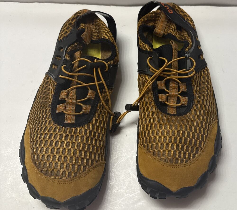 Outdoor Mens Blue Barefoot Waterproof Bungee Lace Size 7.5 Trail Running Shoes